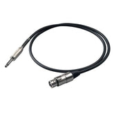 Proel BULK200LU5 Unbalanced Cable 3Pin Fem XLR + 6.3mm Mono Jack